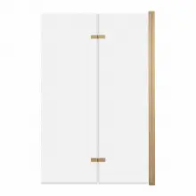 Parawan nawannowy 2-panelowy składany JEZIORAK 120cm złoty szczotkowany - AD Naturalnie